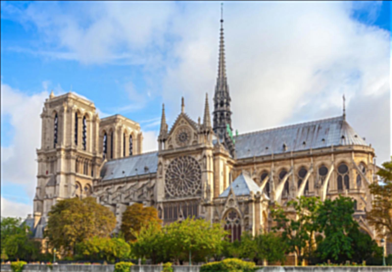 resharpened image of notre-dame