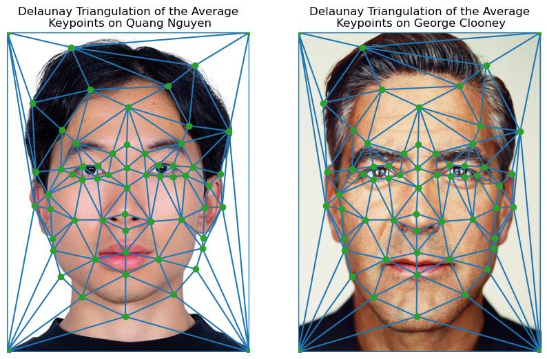 average triangulation of me and george