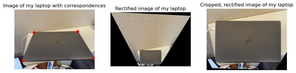 rectified image of a laptop