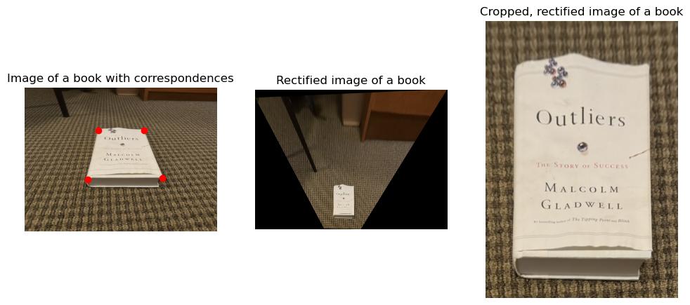 rectified image of a book